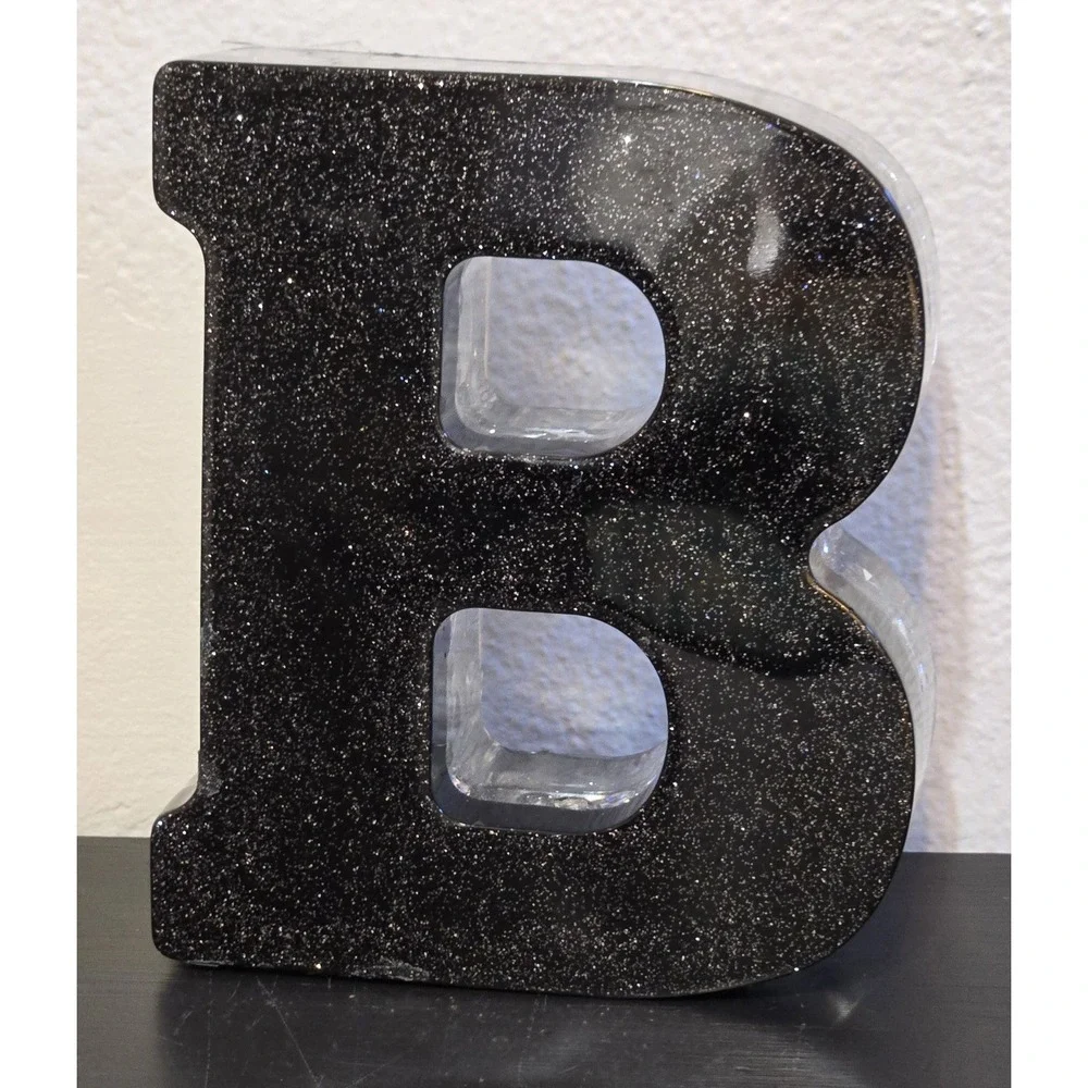 Handmade Resin BAR Sign Sparkle Glitter Decor Heavy Statement Piece‎